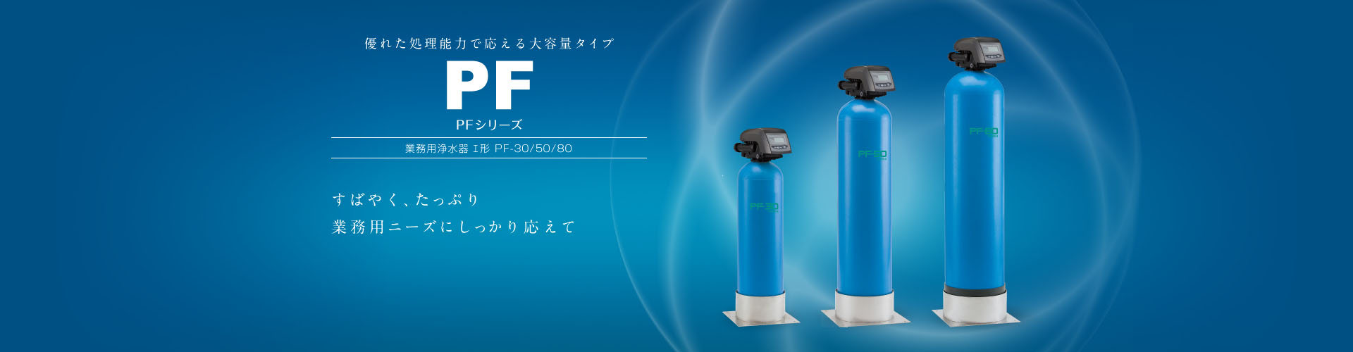 PFシリーズ 業務用自動逆洗装置付浄水器Ⅰ形
