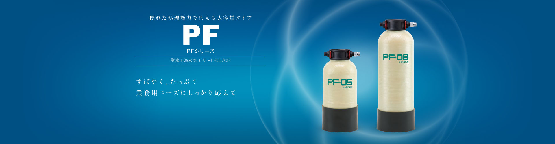 PFシリーズ 業務用浄水器Ⅰ形｜浄水器のメイスイ