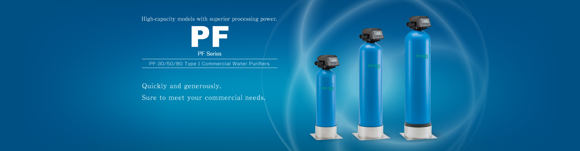 PF Series Type I Commercial Automated Backwash Water Purifiers